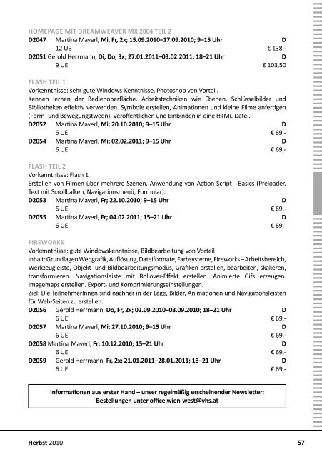 Kursprogramm - Verband Wiener Volksbildung