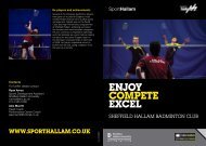 ENJoY compEtE EXcEl SportHallam - Sheffield Hallam University