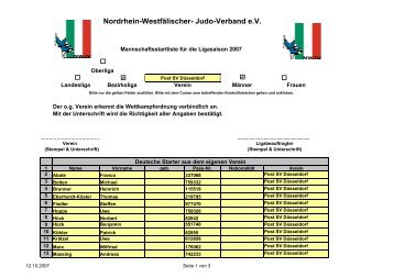 Telekom Düsseldorf 07 - Nordrhein-Westfälischer Judo-Verband e.V.