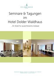 Seminare & Tagungen im Hotel Dolder Waldhaus