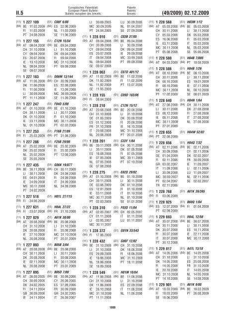 Bulletin 2009/49 - European Patent Office