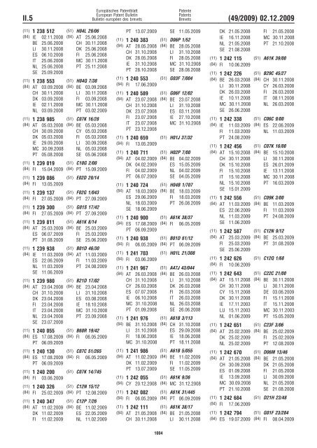 Bulletin 2009/49 - European Patent Office