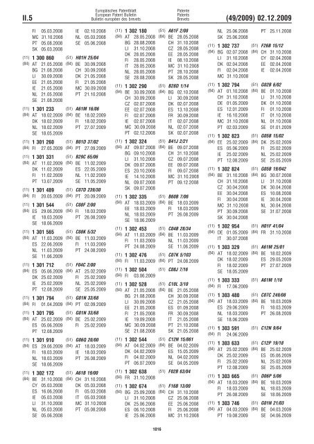 Bulletin 2009/49 - European Patent Office