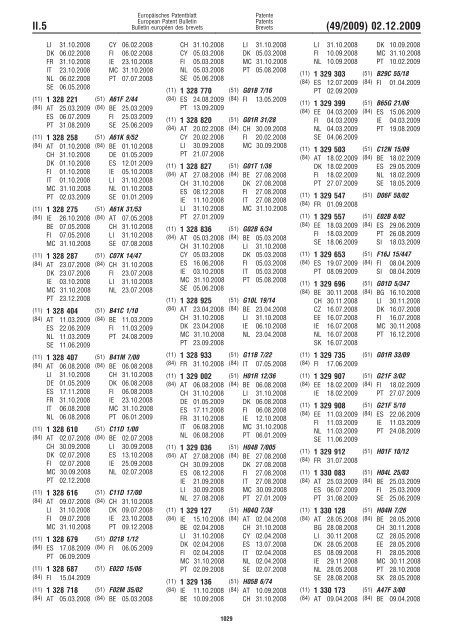 Bulletin 2009/49 - European Patent Office