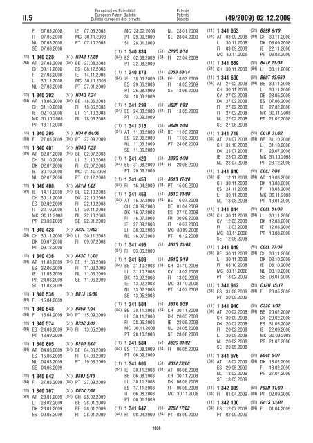 Bulletin 2009/49 - European Patent Office