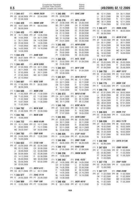 Bulletin 2009/49 - European Patent Office