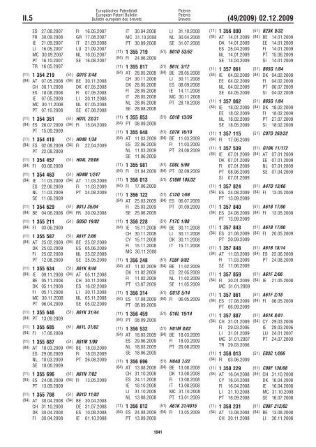 Bulletin 2009/49 - European Patent Office