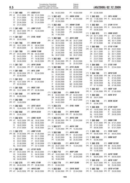 Bulletin 2009/49 - European Patent Office