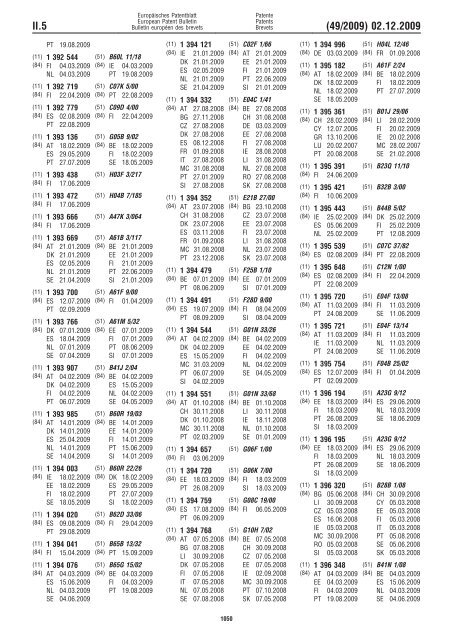 Bulletin 2009/49 - European Patent Office