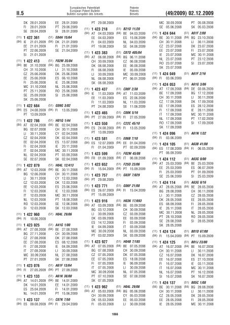 Bulletin 2009/49 - European Patent Office