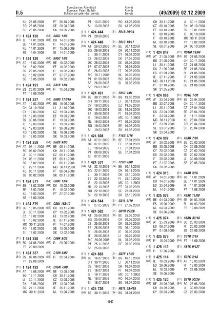 Bulletin 2009/49 - European Patent Office