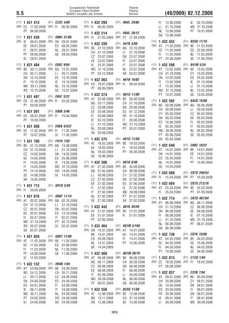 Bulletin 2009/49 - European Patent Office