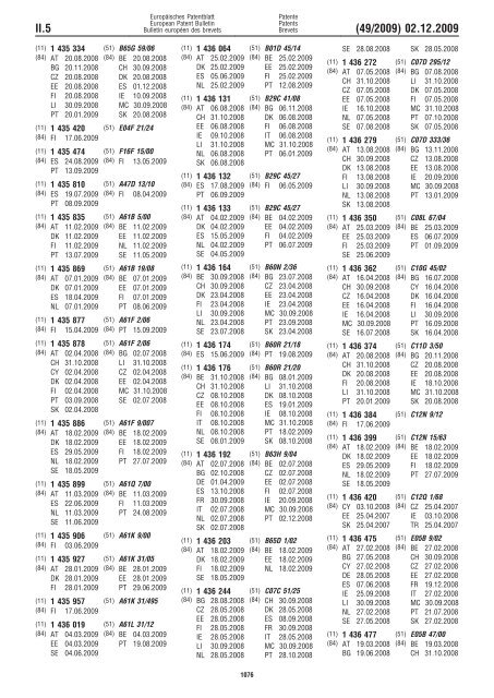 Bulletin 2009/49 - European Patent Office