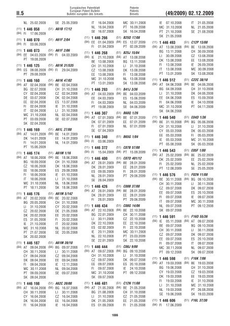 Bulletin 2009/49 - European Patent Office