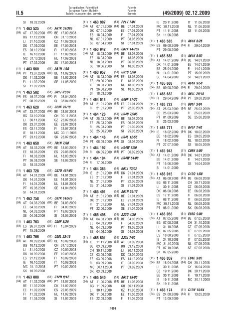 Bulletin 2009/49 - European Patent Office