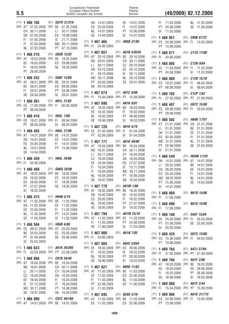 Bulletin 2009/49 - European Patent Office