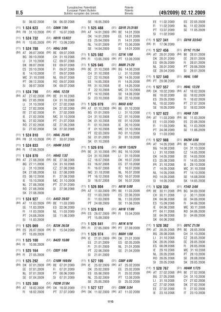 Bulletin 2009/49 - European Patent Office