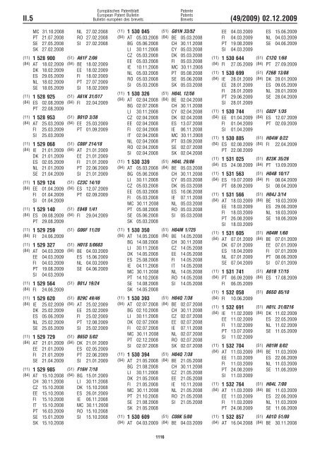 Bulletin 2009/49 - European Patent Office