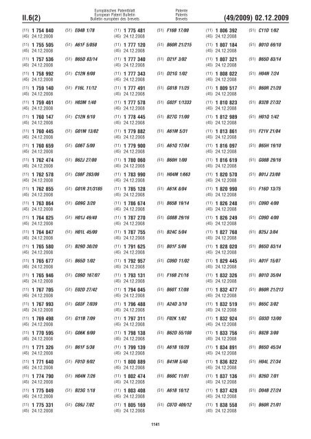 Bulletin 2009/49 - European Patent Office