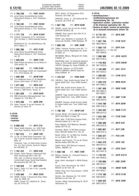 Bulletin 2009/49 - European Patent Office