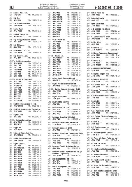 Bulletin 2009/49 - European Patent Office