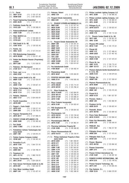 Bulletin 2009/49 - European Patent Office