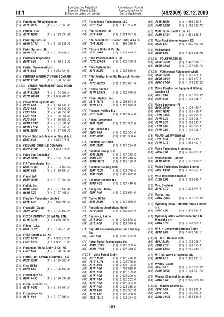 Bulletin 2009/49 - European Patent Office