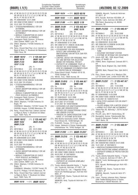 Bulletin 2009/49 - European Patent Office