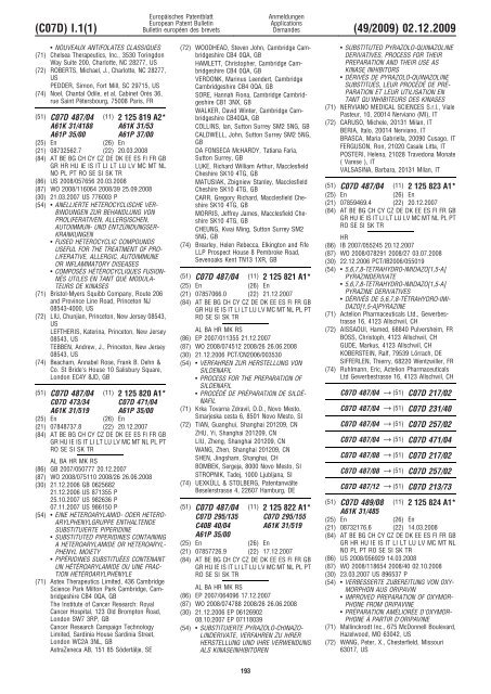 Bulletin 2009/49 - European Patent Office