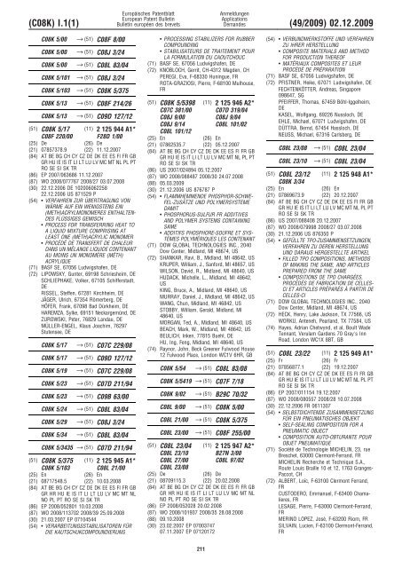 Bulletin 2009/49 - European Patent Office