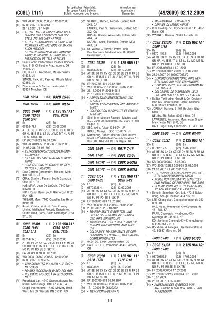 Bulletin 2009/49 - European Patent Office