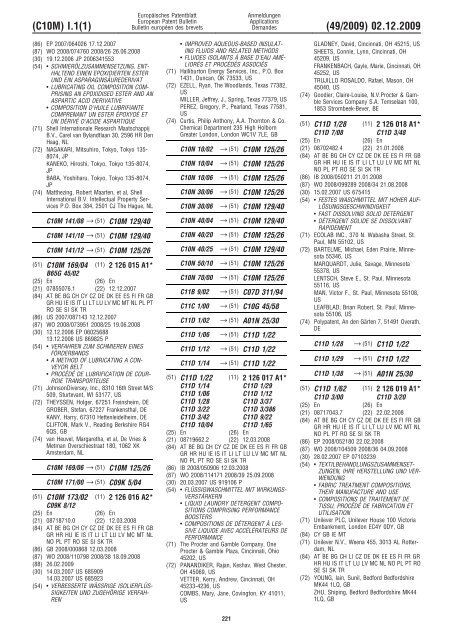 Bulletin 2009/49 - European Patent Office