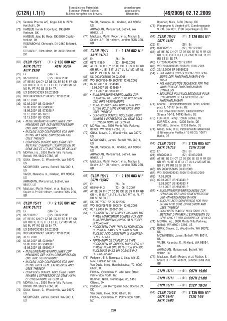 Bulletin 2009/49 - European Patent Office