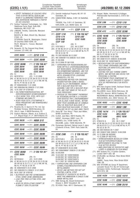 Bulletin 2009/49 - European Patent Office