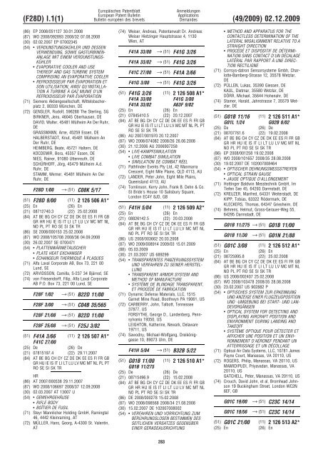 Bulletin 2009/49 - European Patent Office