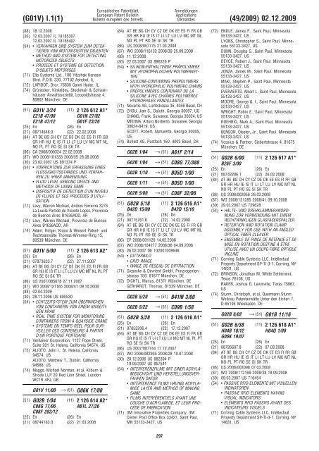 Bulletin 2009/49 - European Patent Office