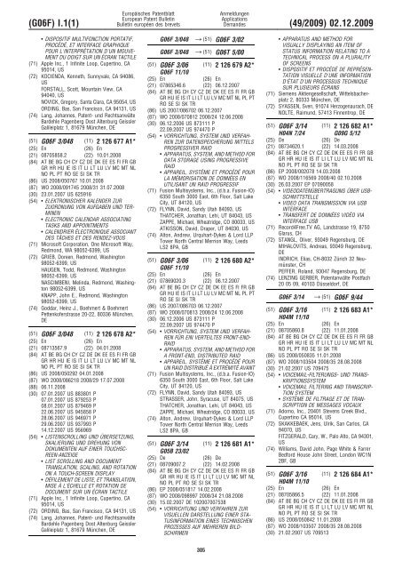 Bulletin 2009/49 - European Patent Office