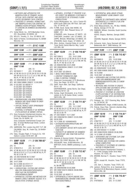 Bulletin 2009/49 - European Patent Office