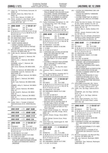 Bulletin 2009/49 - European Patent Office