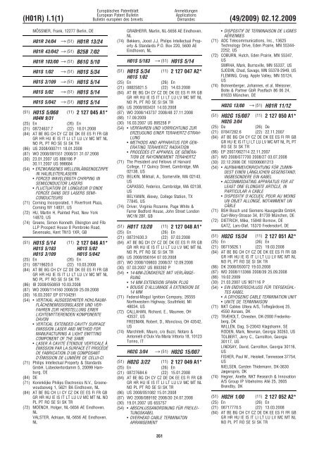 Bulletin 2009/49 - European Patent Office