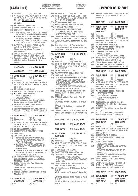 Bulletin 2009/49 - European Patent Office