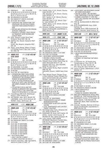 Bulletin 2009/49 - European Patent Office