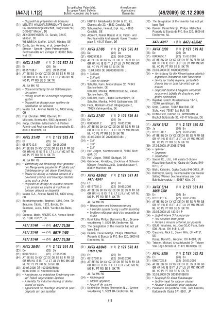 Bulletin 2009/49 - European Patent Office