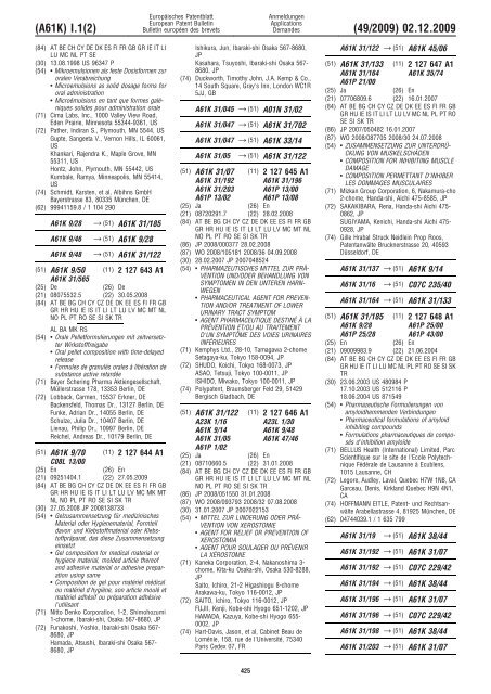 Bulletin 2009/49 - European Patent Office