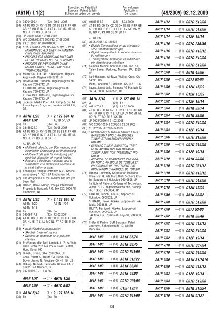 Bulletin 2009/49 - European Patent Office