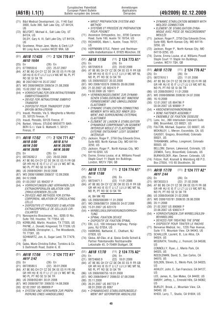 Bulletin 2009/49 - European Patent Office