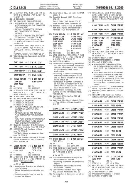 Bulletin 2009/49 - European Patent Office