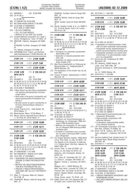 Bulletin 2009/49 - European Patent Office