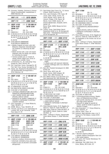 Bulletin 2009/49 - European Patent Office