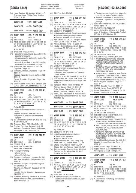 Bulletin 2009/49 - European Patent Office